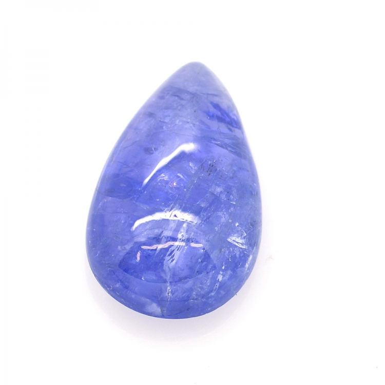 Cabochon A Pera Di Tanzanite Da 13,16 Ct, Taglio 20,28x12,22 Mm