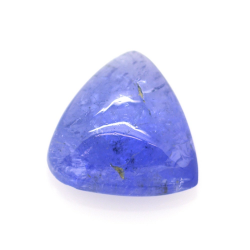 Cabochon di tanzanite con taglio triangolare da 8,10 ct, 13,85 x 12,65 mm