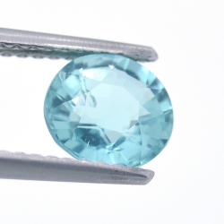 1.22ct Apatito Azul Neon Talla Redonda