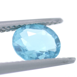 1.18ct Apatite Neon Blue Facetatto Ovale