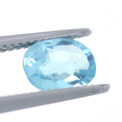 1.12ct Apatite Neon Blue Facetatto Ovale