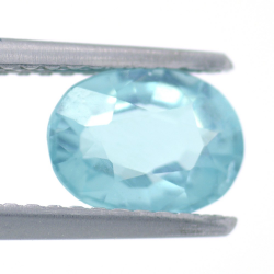 1.21ct Neon Blue Apatite Oval Cut