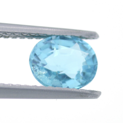 1.27ct Apatito Azul Neon Talla Ovalada