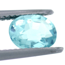 1.17ct Apatite Neon Blue Facetatto Ovale