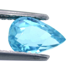 1.21ct Apatite Neon Blue Taille Poire