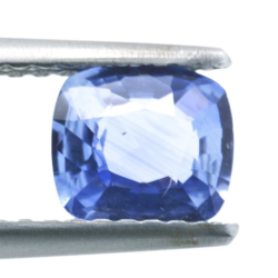 0,87 ct blauer Saphir im Kissenschliff, 6,17 x 5,59 mm