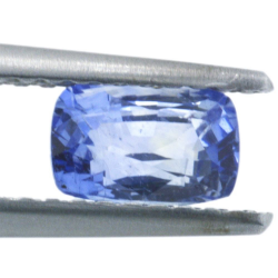 0,85 ct blauer Saphir im Kissenschliff, 6,17 x 4,05 mm