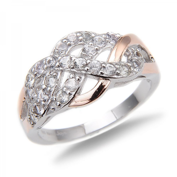 White Sapphire & 925 Sterling Silver Ring