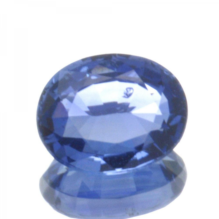 0,65 ct blauer Saphir im Ovalschliff 5,90 x 4,90 mm