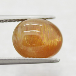 5.20ct Pietra Solare Stella Taglio Cabochon Ovale