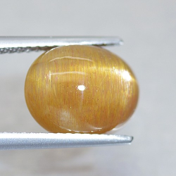 5.20ct Pietra Solare Stella Taglio Cabochon Ovale