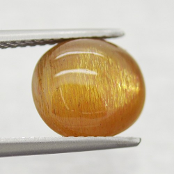 2.90ct Pietra Solare Stella Taglio Cabochon Ovale