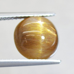 3.40ct Pietra Solare Stella Taglio Cabochon Tondo