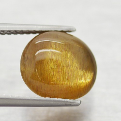 3.33ct Pierre de Soleil Étoile Taille Cabochon Ovale