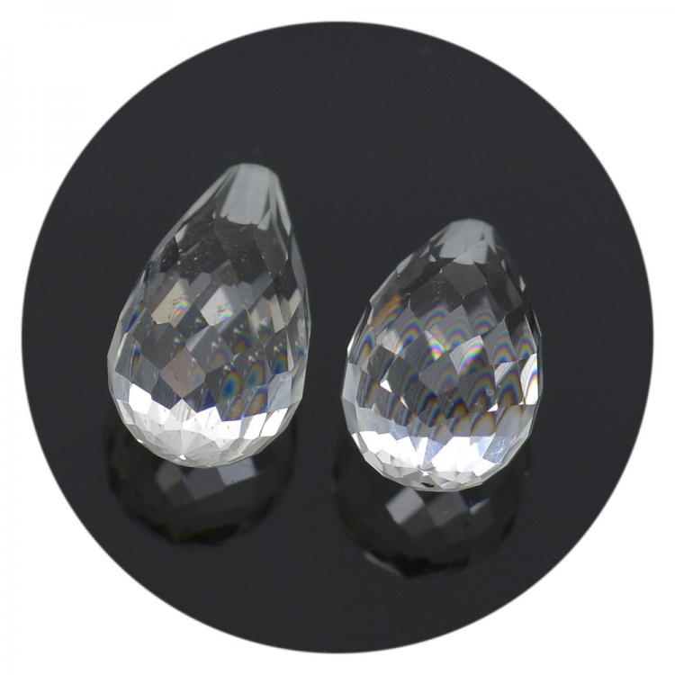 14.69ct Weißer Topas Briolette Schnitt