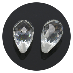 14.69ct Weißer Topas Briolette Schnitt