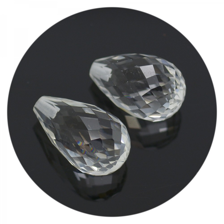 14.05ct Weißer Topas Briolette Schnitt