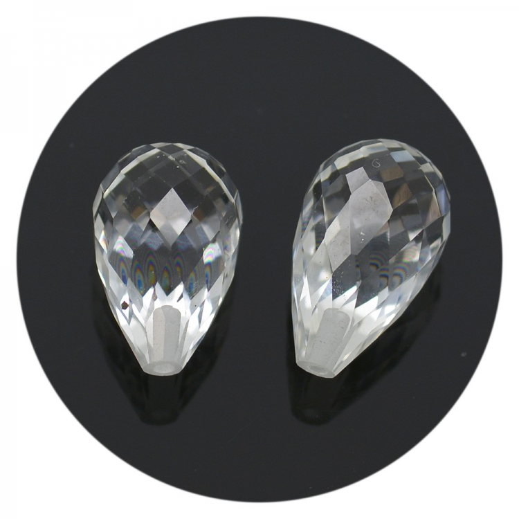 14.63ct Weißer Topas Briolette Schnitt