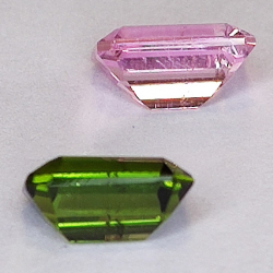 2,08ct Set Tormaline Taglio Smeraldo